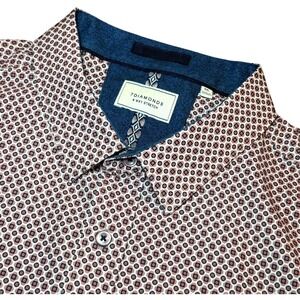 7Diamonds Mens XXL Feel the Vibe 4-Way Stretch Short Sleeve Button Down Shirt